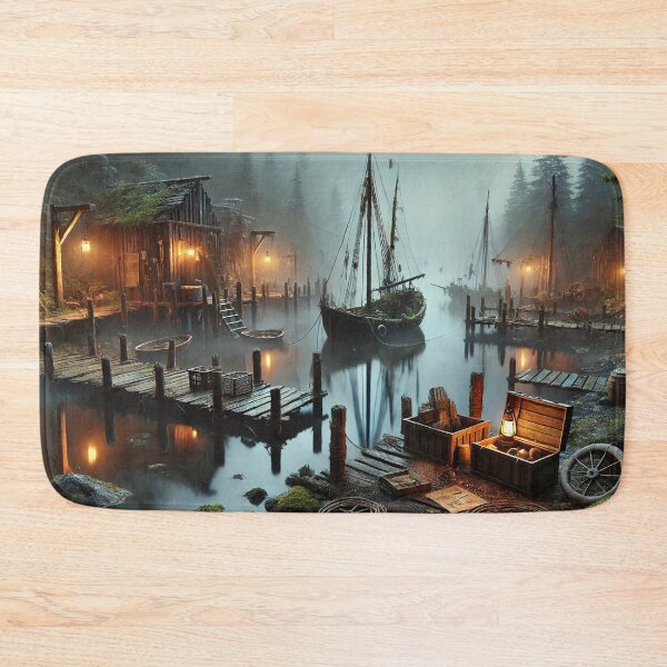 Item preview, Misty Harbor at Dawn designed and sold by QuirkWears.