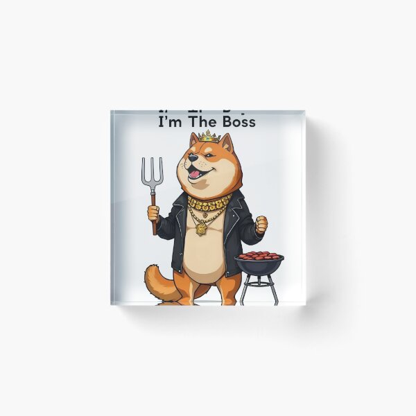 Item preview, Lighthearted Shiba Inu President Meme Sticker designed and sold by artistspark.
