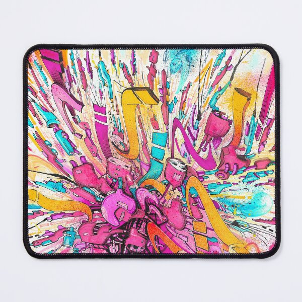 Item preview, Robot Explosion graffiti painting art designed and sold by Paintbase.