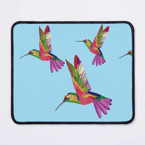 Item preview, Bird Colibri -  pink blue pattern designed and sold by StudioViArt.