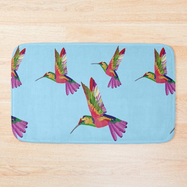 Item preview, Bird Colibri -  pink blue pattern designed and sold by StudioViArt.