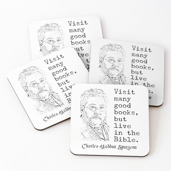 Item preview, Charles Spurgeon Quote - Visit Many Good Books But Live In The Bible designed and sold by Angela Dow.