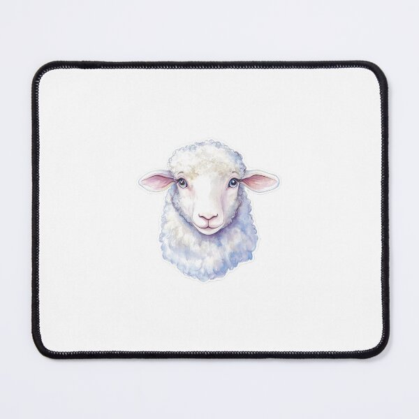 Item preview, white sheep head sticker designed and sold by Elfinsarts17.