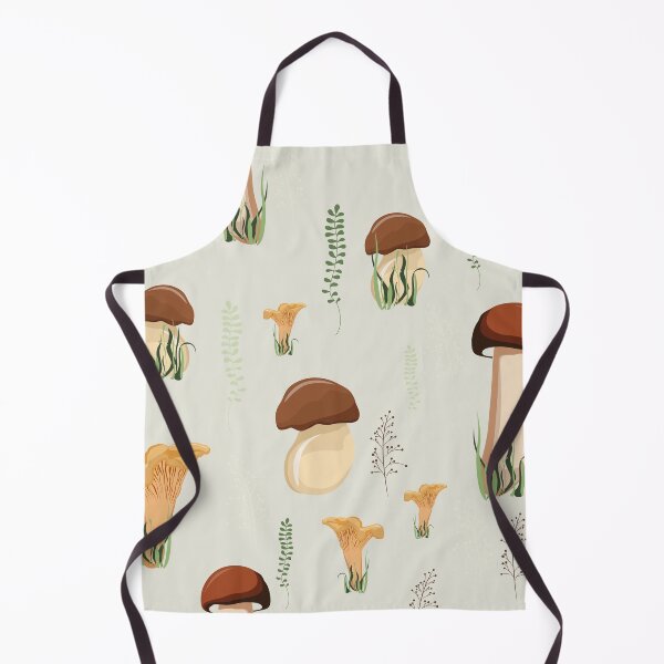 Item preview, Mushroom pattern with autumn forest wild mushrooms and herbs.  designed and sold by MatyKotiv.