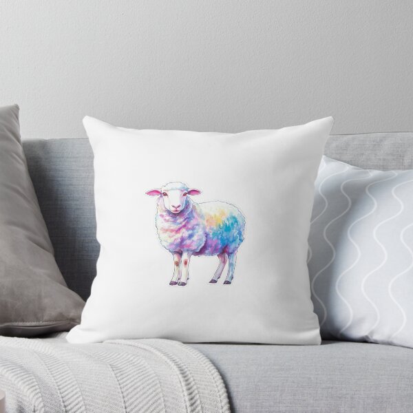 Item preview, colorful sheep sticker  designed and sold by Elfinsarts17.