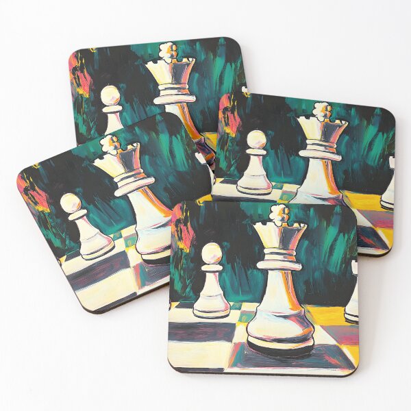 Item preview, Vibrant Chessboard Strategic Pieces and Dynamic Background in Bold Contrast designed and sold by OlfactoART Studio.