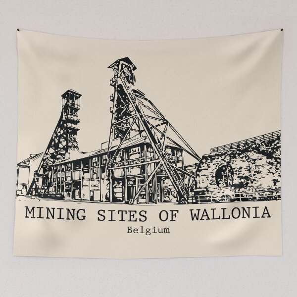 Item preview, Mining Sites of Wallonia - Belgium designed and sold by Lakeric Cityscapes.