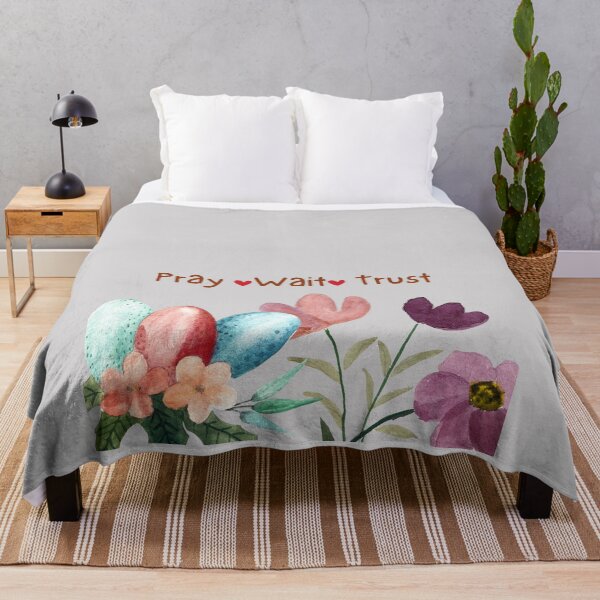 Item preview, Pray, Wait, Trust - Modern Christian Design designed and sold by kmiDigitalHub.