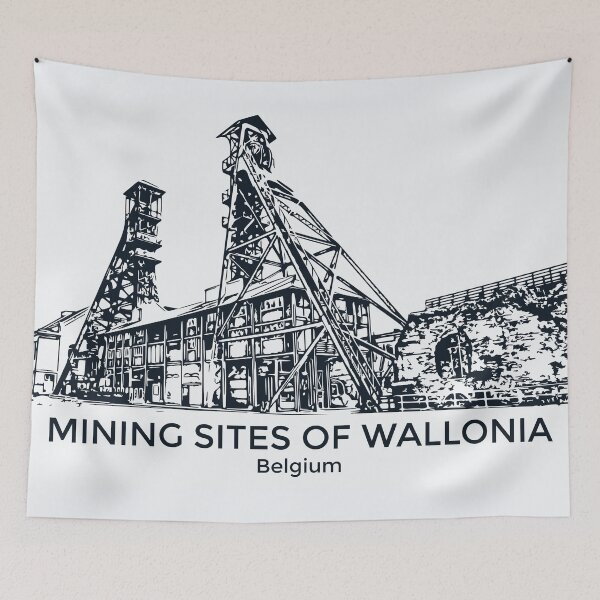 Item preview, Mining Sites of Wallonia - Belgium designed and sold by Lakeric Cityscapes.