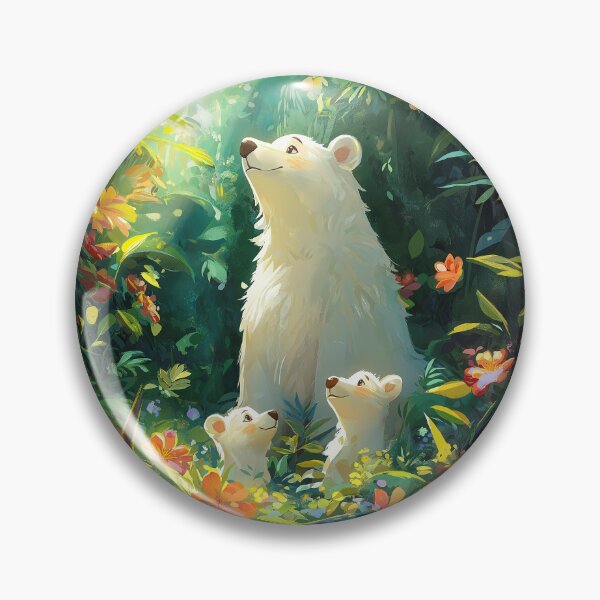 Item preview, Radiant Bears in Blooming Wilderness designed and sold by davidonstudio.