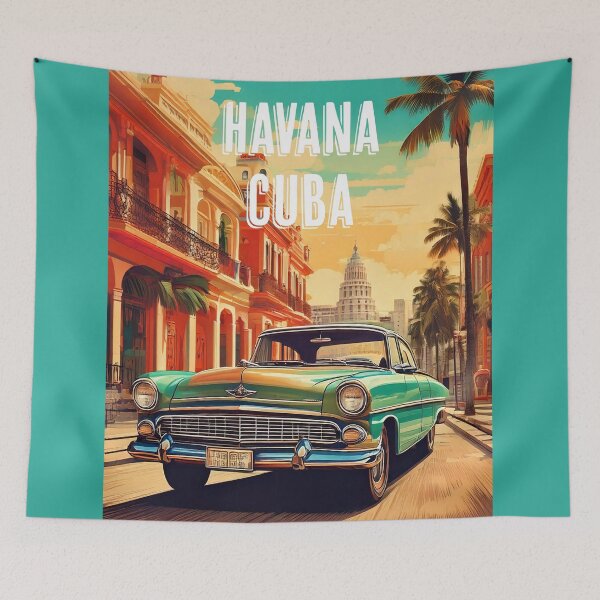 Item preview, Havana Cuba Classic Car Retro Travel Poster designed and sold by Boxing Kangaroo Retail Company.