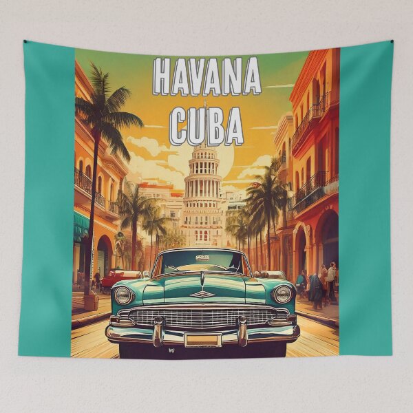 Item preview, Havana Cuba Classic Car Retro Travel Poster designed and sold by Boxing Kangaroo Retail Company.