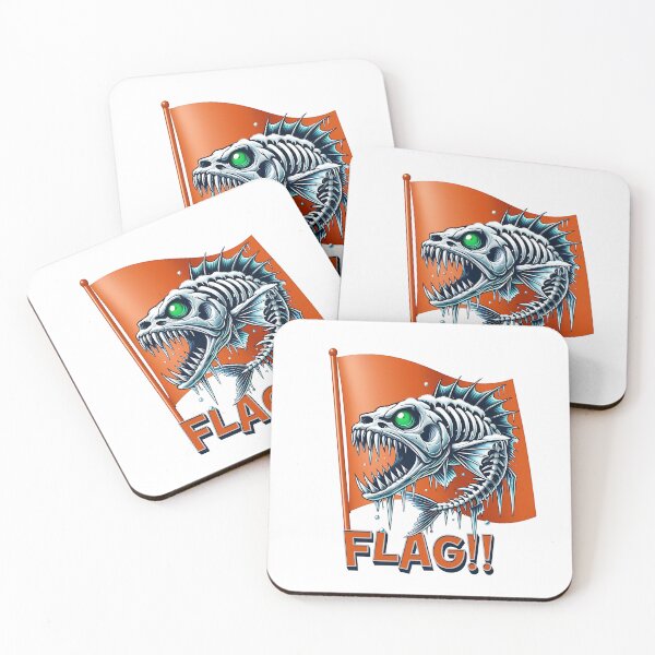 Item preview, Skelton Ice Fishing Flag Alert designed and sold by WayoftheWater.