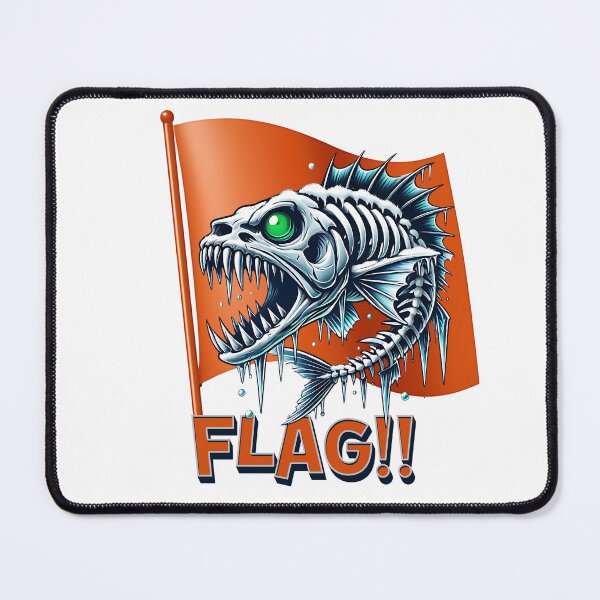 Item preview, Skelton Ice Fishing Flag Alert designed and sold by WayoftheWater.
