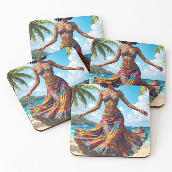 Item preview, Mauritian Sega Dancer – Young Afro Female in Traditional Attire designed and sold by RvinJo8.
