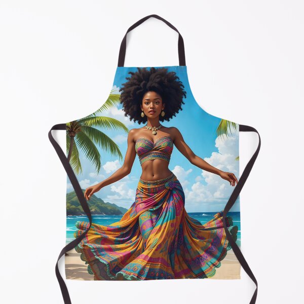 Item preview, Mauritian Sega Dancer – Young Afro Female in Traditional Attire designed and sold by RvinJo8.