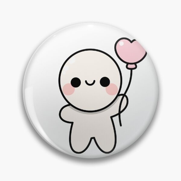 Item preview, Kawaii Minimalist Character with Heart Balloon – Cute and Cheerful Design designed and sold by RyanBelandres.