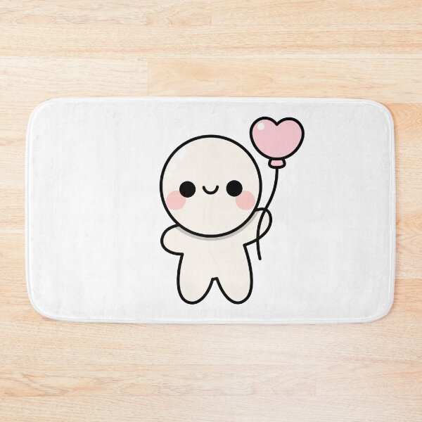 Item preview, Kawaii Minimalist Character with Heart Balloon – Cute and Cheerful Design designed and sold by RyanBelandres.