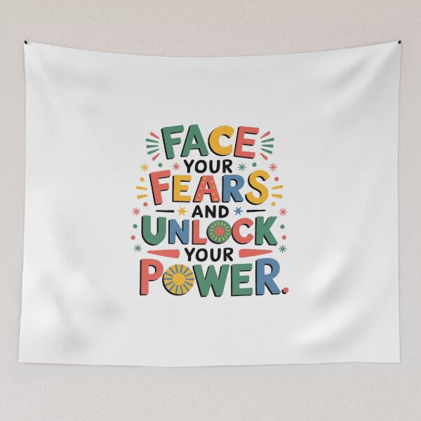 Item preview, courage  Face Your Fears and Unlock Your Power designed and sold by bukajart.