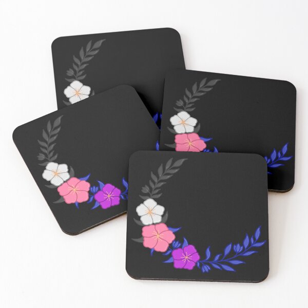 Item preview, Beautiful Crescent of Subtle Genderfluid Flag Colored Flowers designed and sold by AroAxel.