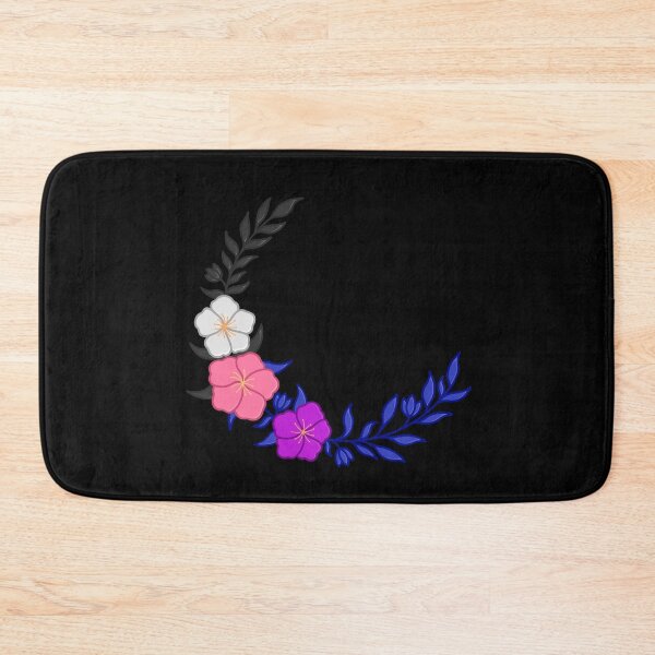 Item preview, Beautiful Crescent of Subtle Genderfluid Flag Colored Flowers designed and sold by AroAxel.