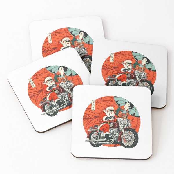 Artikelvorschau, Vintage Weihnachtsmann-Motorradkunst, Einzigartige Weihnachten, Biker-Weihnachtsmann-Druck, Retro-Urlaub, Cooles Weihnachtsmann-Biker-Geschenk, Spaß entworfen und verkauft von Indyadizine.
