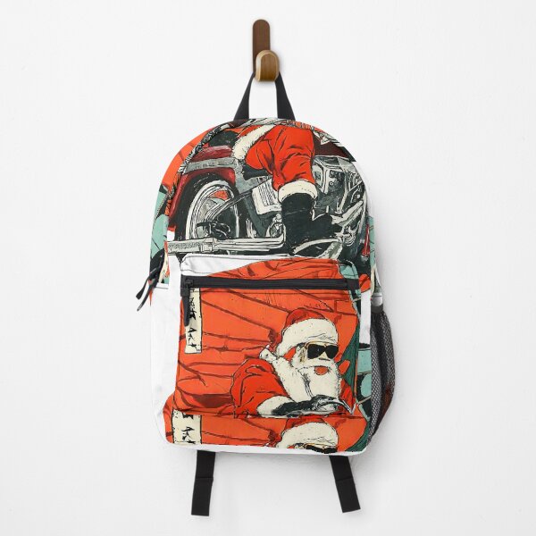 Artikelvorschau, Vintage Weihnachtsmann-Motorradkunst, Einzigartige Weihnachten, Biker-Weihnachtsmann-Druck, Retro-Urlaub, Cooles Weihnachtsmann-Biker-Geschenk, Spaß entworfen und verkauft von Indyadizine.