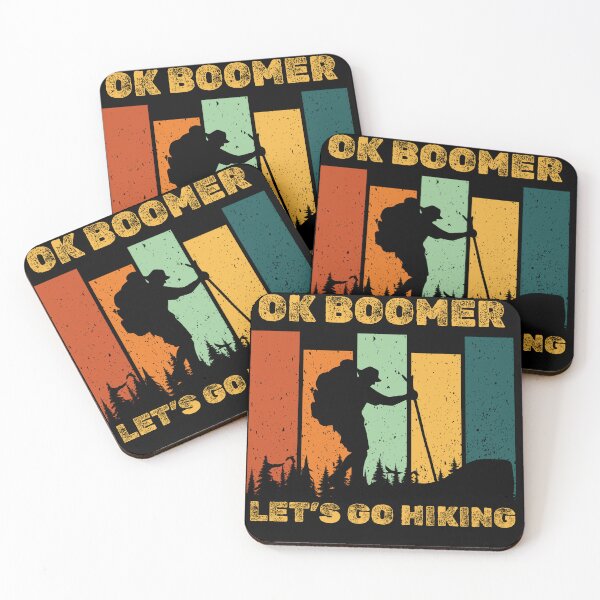 Item preview, OK BOOMER, LET'S GO HIKING, best gift for mountain, nature, adventure, hike  lovers designed and sold by FelkMariShop.