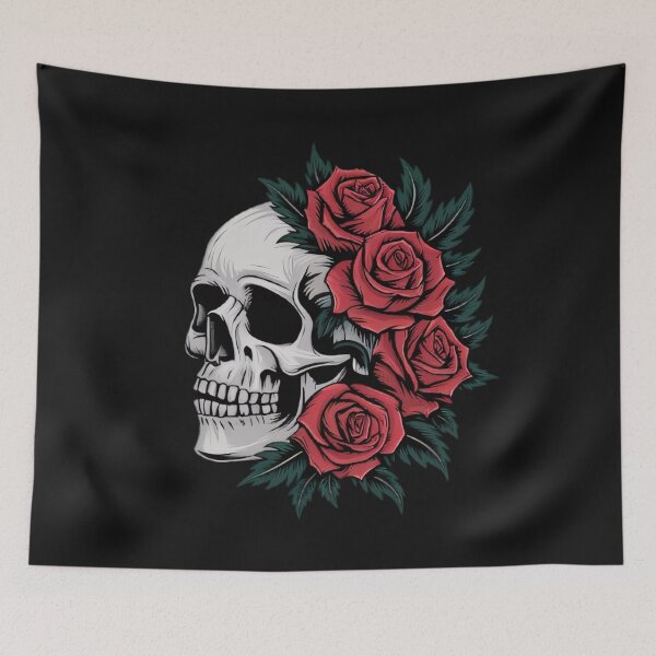 Item preview, Skull and Roses designed and sold by BugiDesignArt.