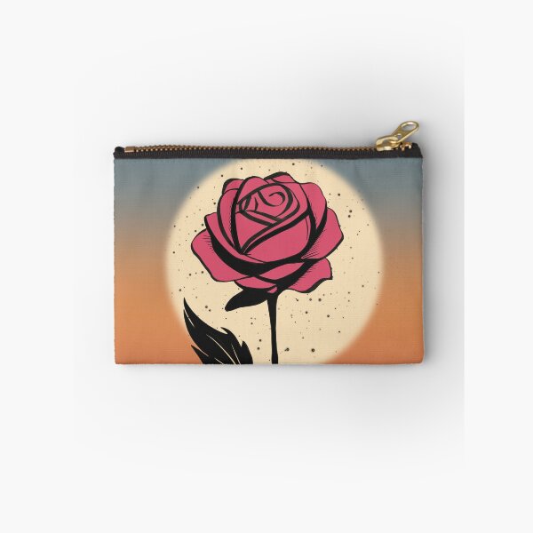 Item preview, Single pink rose against a sunset background designed and sold by SimoesArtistry.