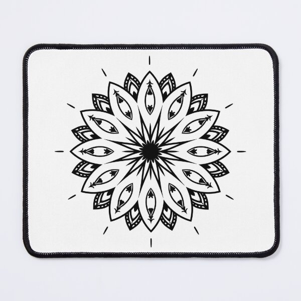 Item preview, Black Flower Mandala designed and sold by UniqueMw.