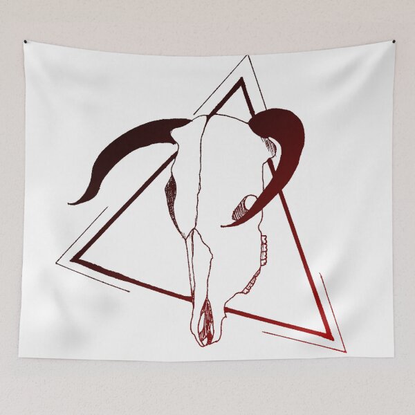 Item preview, Bull Skull Red designed and sold by Jessieisaninja.