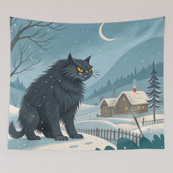 Item preview, Jólakötturinn (Yule Cat) 17 designed and sold by AIfolklore.