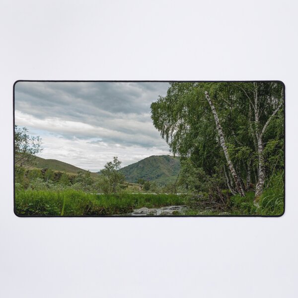 Item preview, Peaceful Stream in Green Valley With Birches designed and sold by PixelBirch.