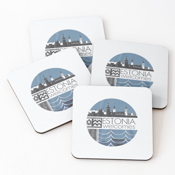 Item preview, Estonia Welcomes Flag Map Tallinn, Old Town designed and sold by AnimalsDH305.