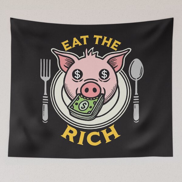 Item preview, Piggy Eat the Rich designed and sold by mutinyaudio.