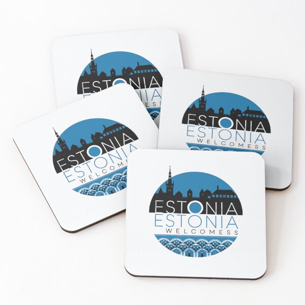Item preview, Estonia Welcomes Flag Map Tallinn, Old Town designed and sold by AnimalsDH305.