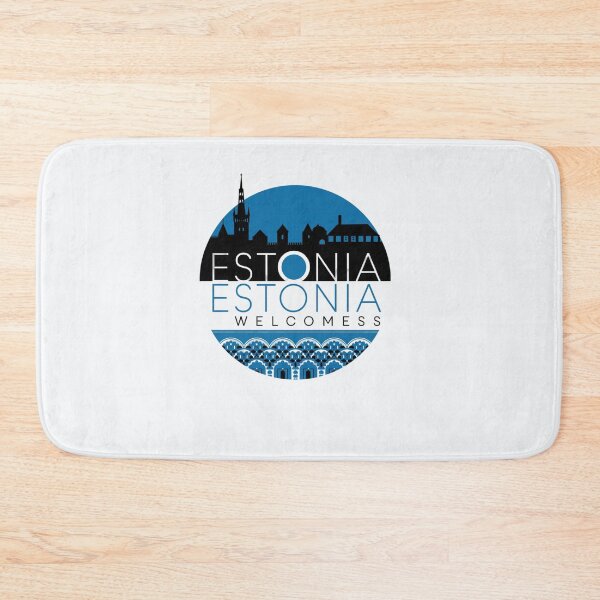 Item preview, Estonia Welcomes Flag Map Tallinn, Old Town designed and sold by AnimalsDH305.