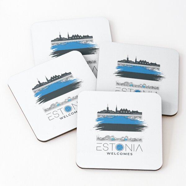 Item preview, Estonia Welcomes Flag Map Tallinn, Old Town designed and sold by AnimalsDH305.