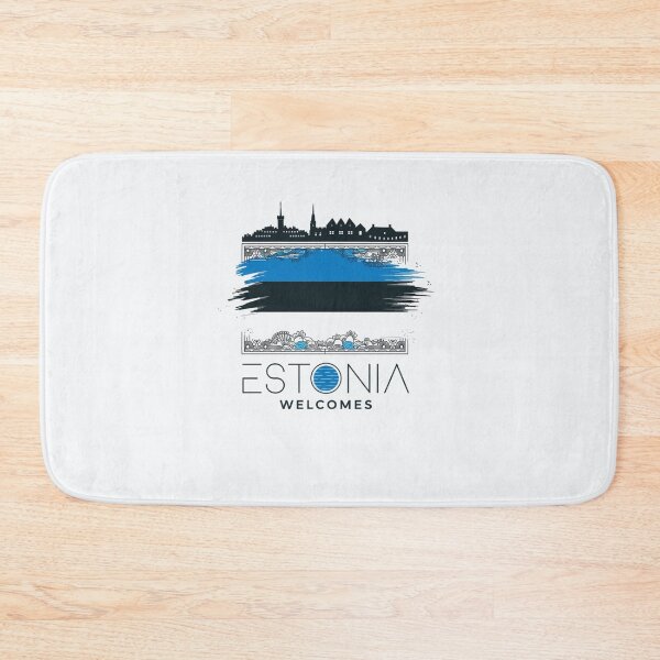 Item preview, Estonia Welcomes Flag Map Tallinn, Old Town designed and sold by AnimalsDH305.