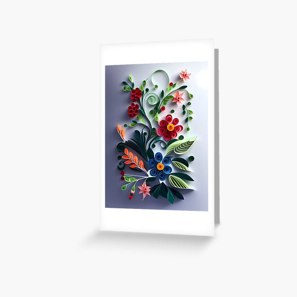 Item preview, Quilled Floral Art designed and sold by Zanoozi Art Prints.
