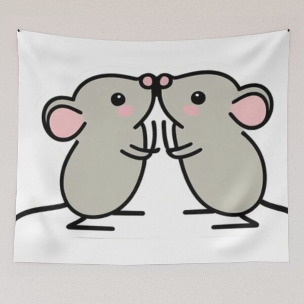 Item preview, Two little mice, love,happy valentine's day designed and sold by m-litomirskaya.