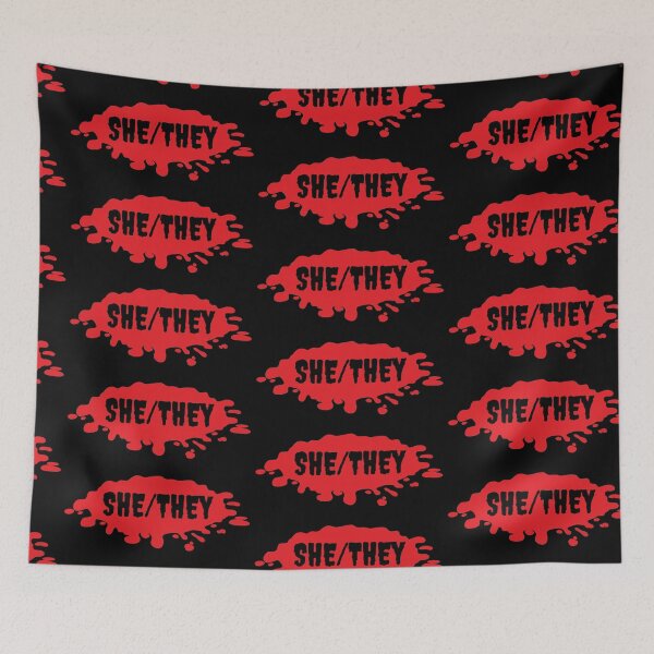 Item preview, She/They Spooky Pronouns designed and sold by anniejo99.