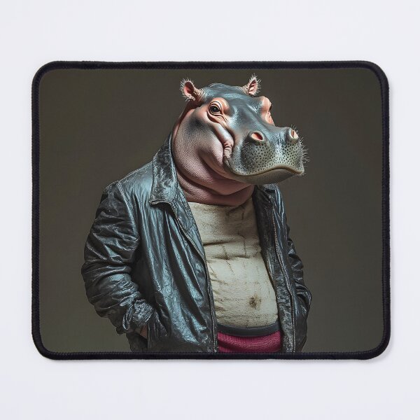 Item preview, Anthropomorphic hippo in urban clothing, standing pose designed and sold by Artessie.