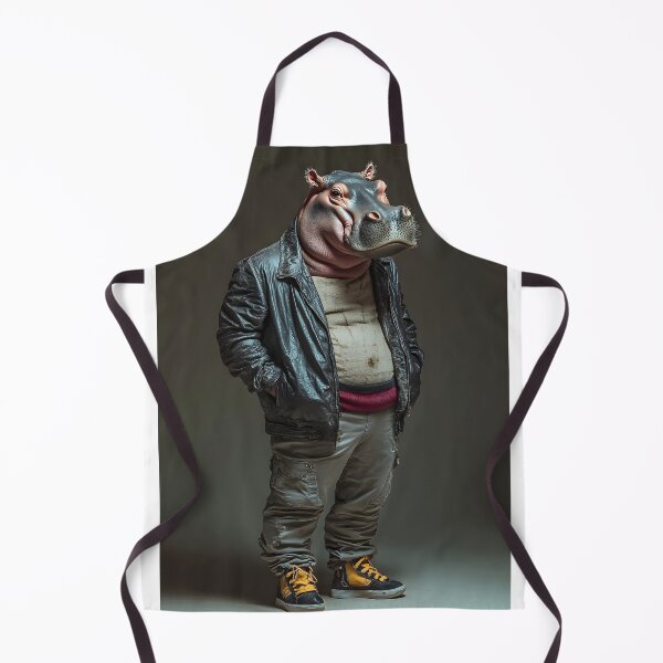 Item preview, Anthropomorphic hippo in urban clothing, standing pose designed and sold by Artessie.
