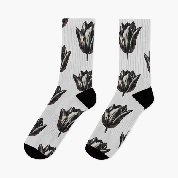 Item preview, Black Tulip Blossom Watercolor Illustration designed and sold by Edith Leyster.