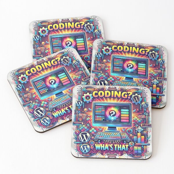 Item preview, Colorful Tech Design - "Coding? What's That?" WordPress Geek Art designed and sold by Vikingaquarist.