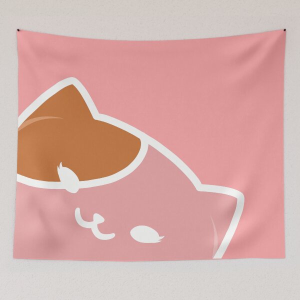 Item preview, Peeking Chubby Pink Cat designed and sold by Gremlin Mode.