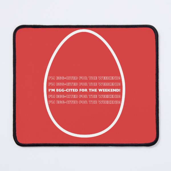Item preview, egg-cited-white text designed and sold by tastodesign.
