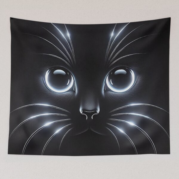 Item preview, Black Cat With Shiny Face designed and sold by IskandarDesigns.